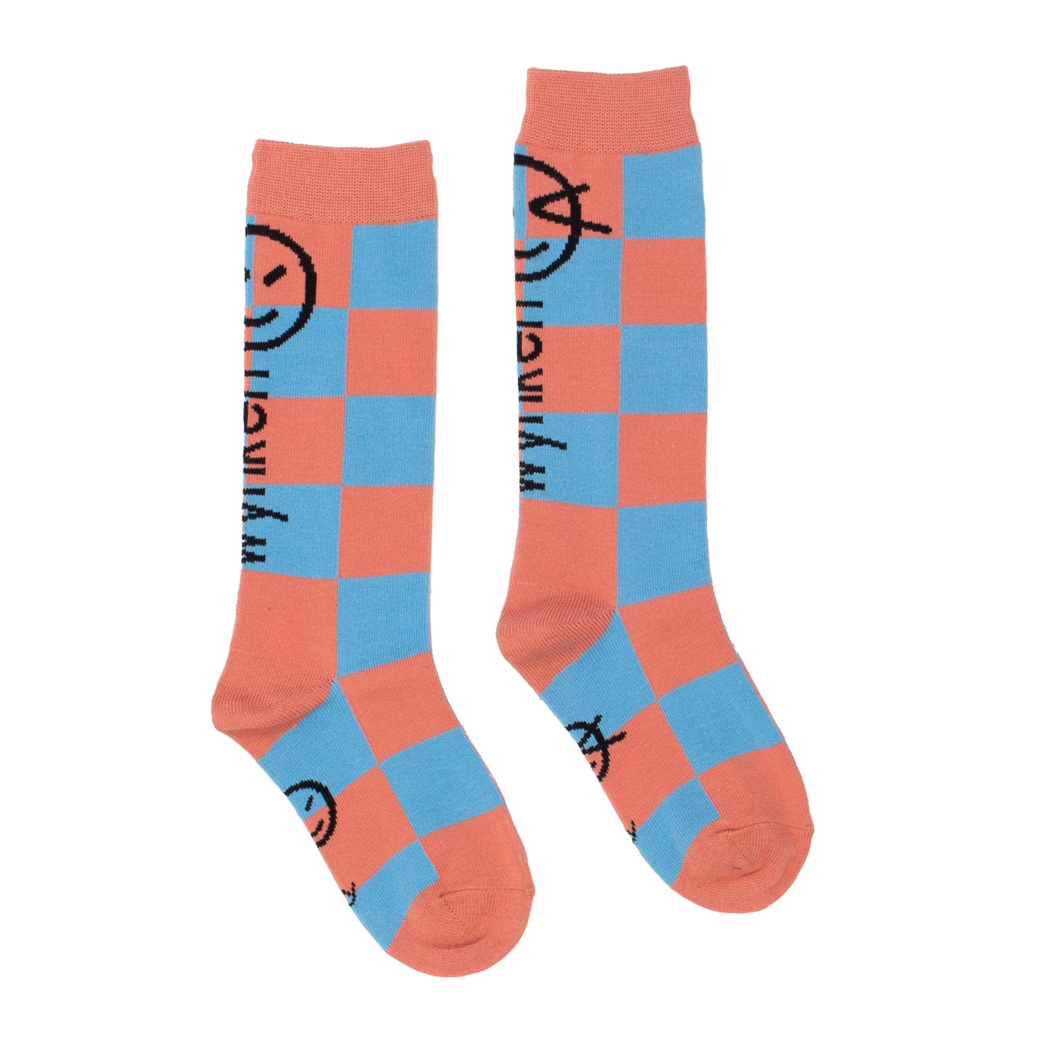 Boys & Girls Pink Check Cotton Socks