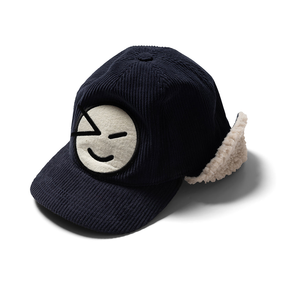 Boys & Girls Navy Cord Cotton Deerstalker Hat