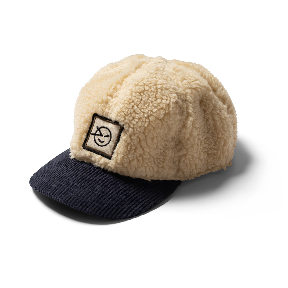 Boys & Girls Oatmeal/Navy Cord Badge Cap