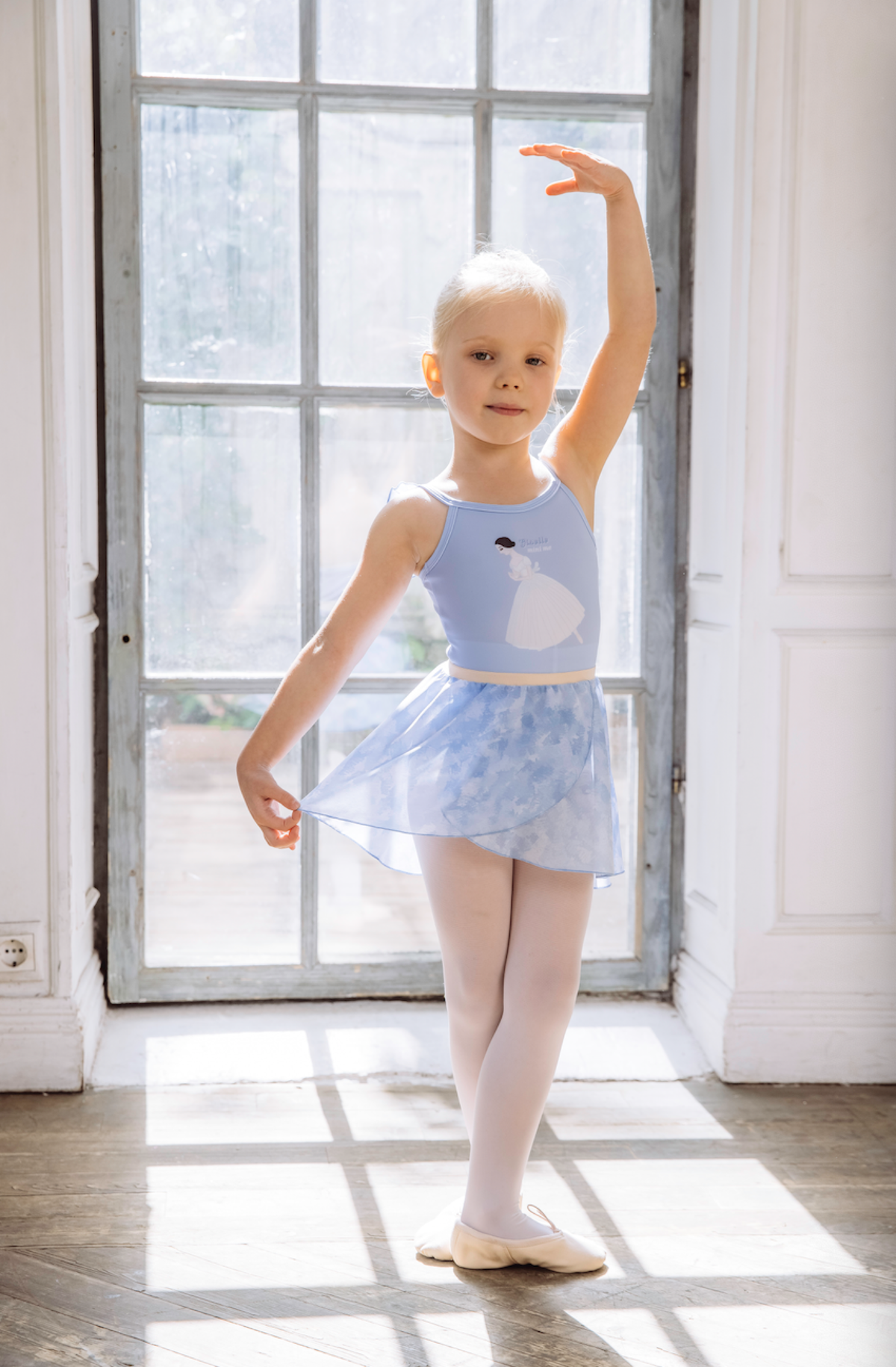 Combinaisons une pièce de ballet bleues pour filles