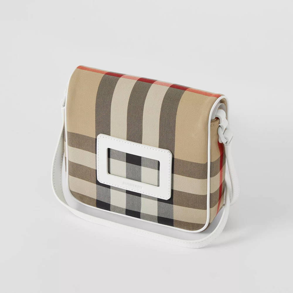 Girls Beige Check Bag