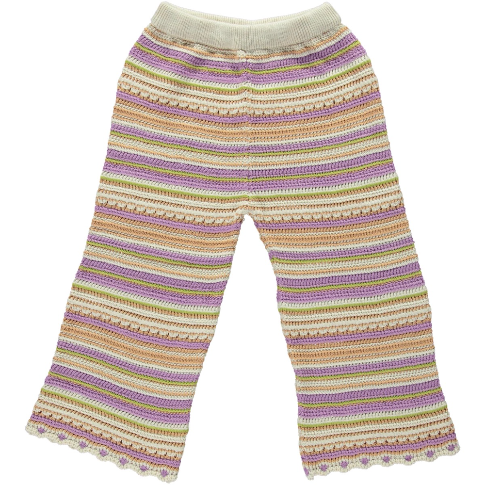 Girls Multicolor Cotton Trousers