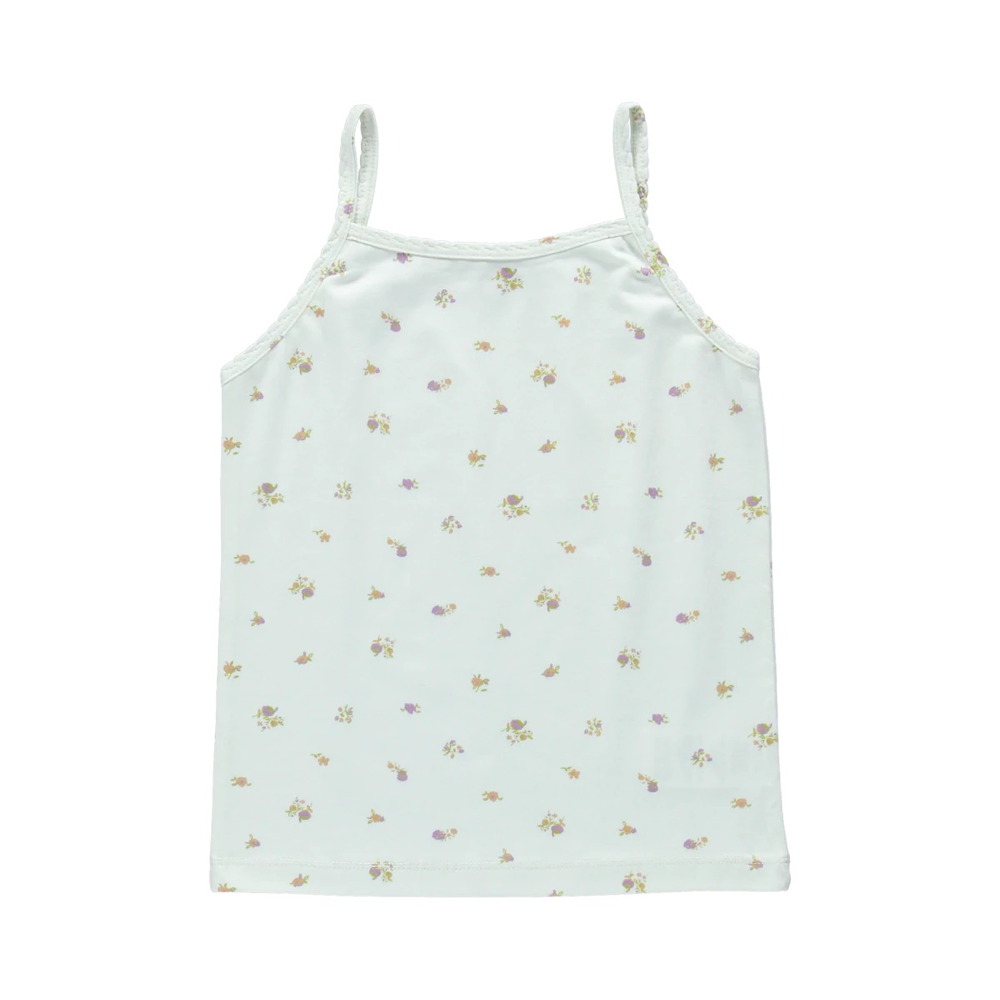 Girls White Cotton Vest