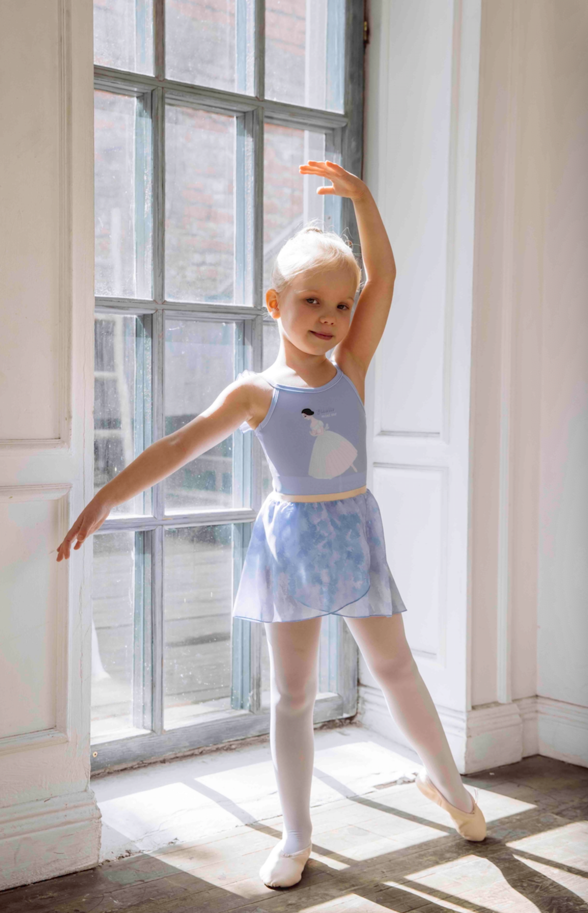 Combinaisons une pièce de ballet bleues pour filles