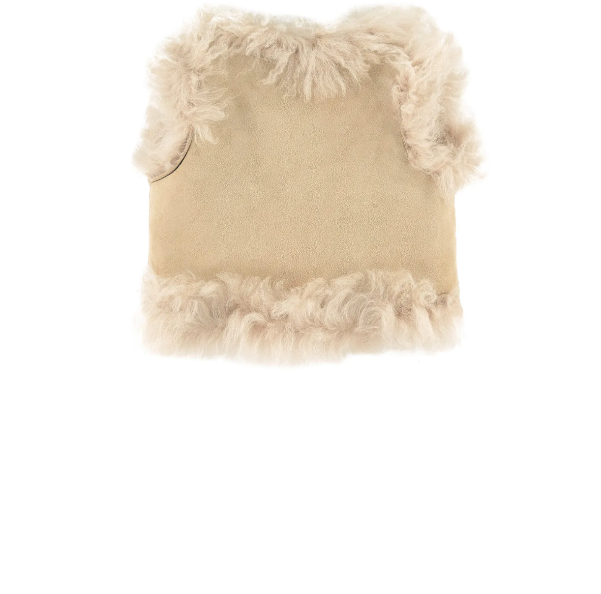 Baby Girls Natural Lamb Skin Waistcoat