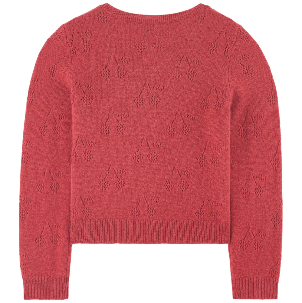 Girls Paspberry Cashmere Cardigan