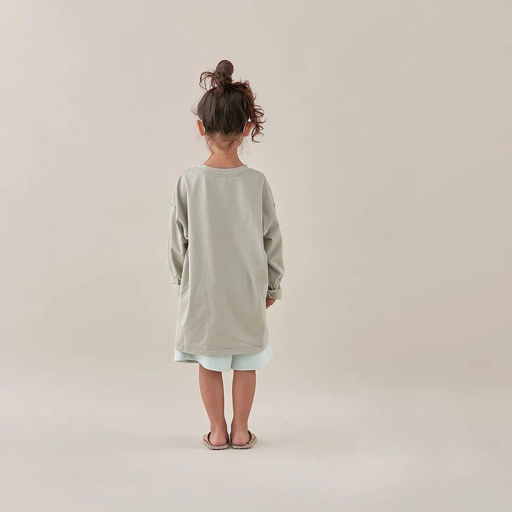 Boys & Girls Green Cotton Long Sleeves T-Shirt