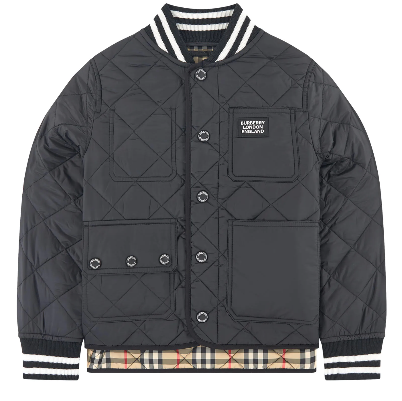 Girls Black Quilts Jacket