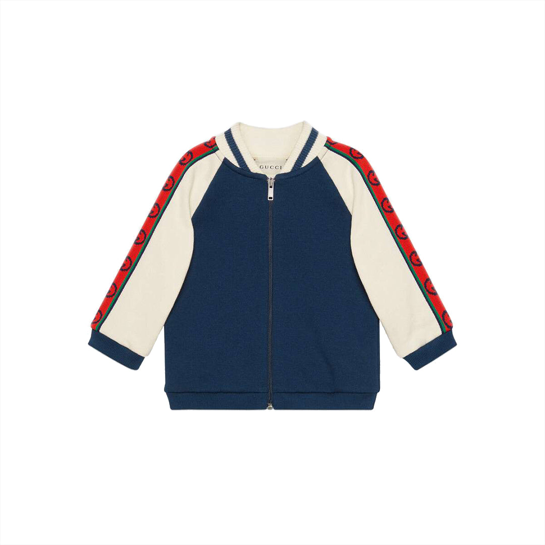 Baby Boys & Girls Prussian Blue Cotton Sweatshirt