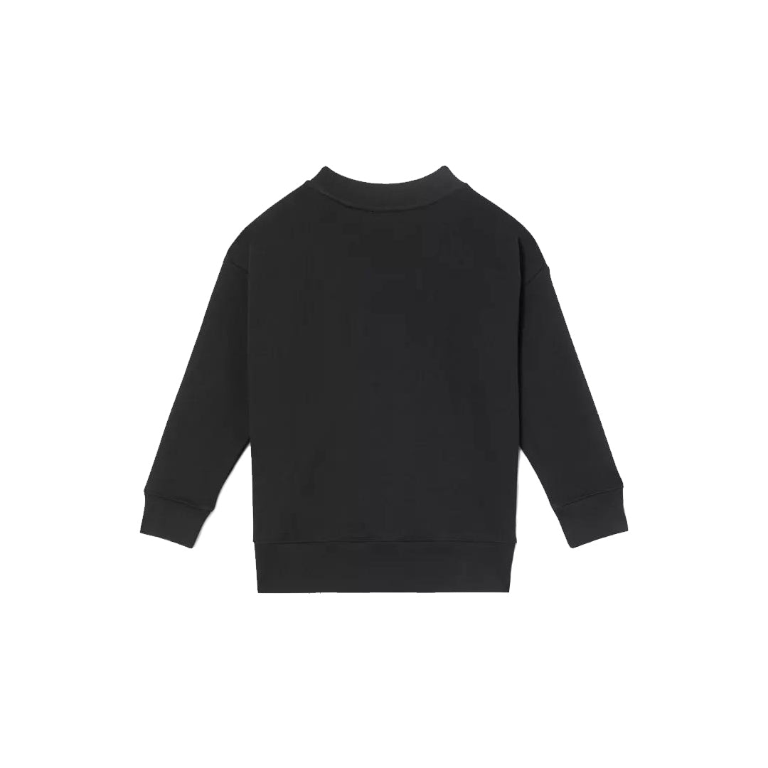 Girls Black Logo Cotton Sweatshirt