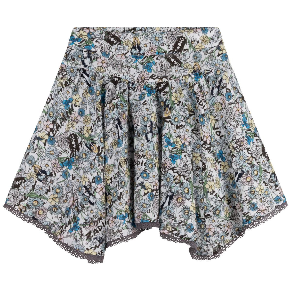 Girls Blue Printing Skirts