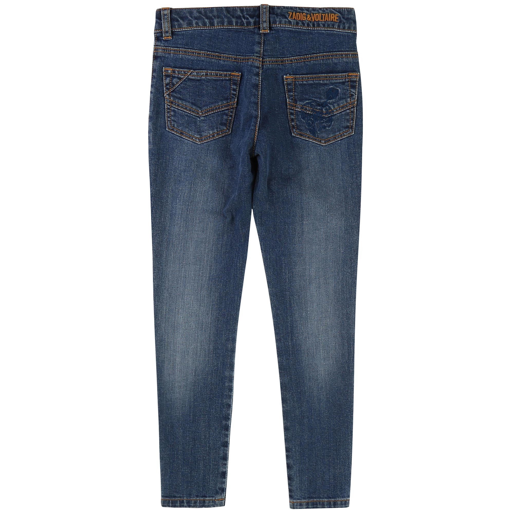 Girls Blue Cotton Denim Jeans