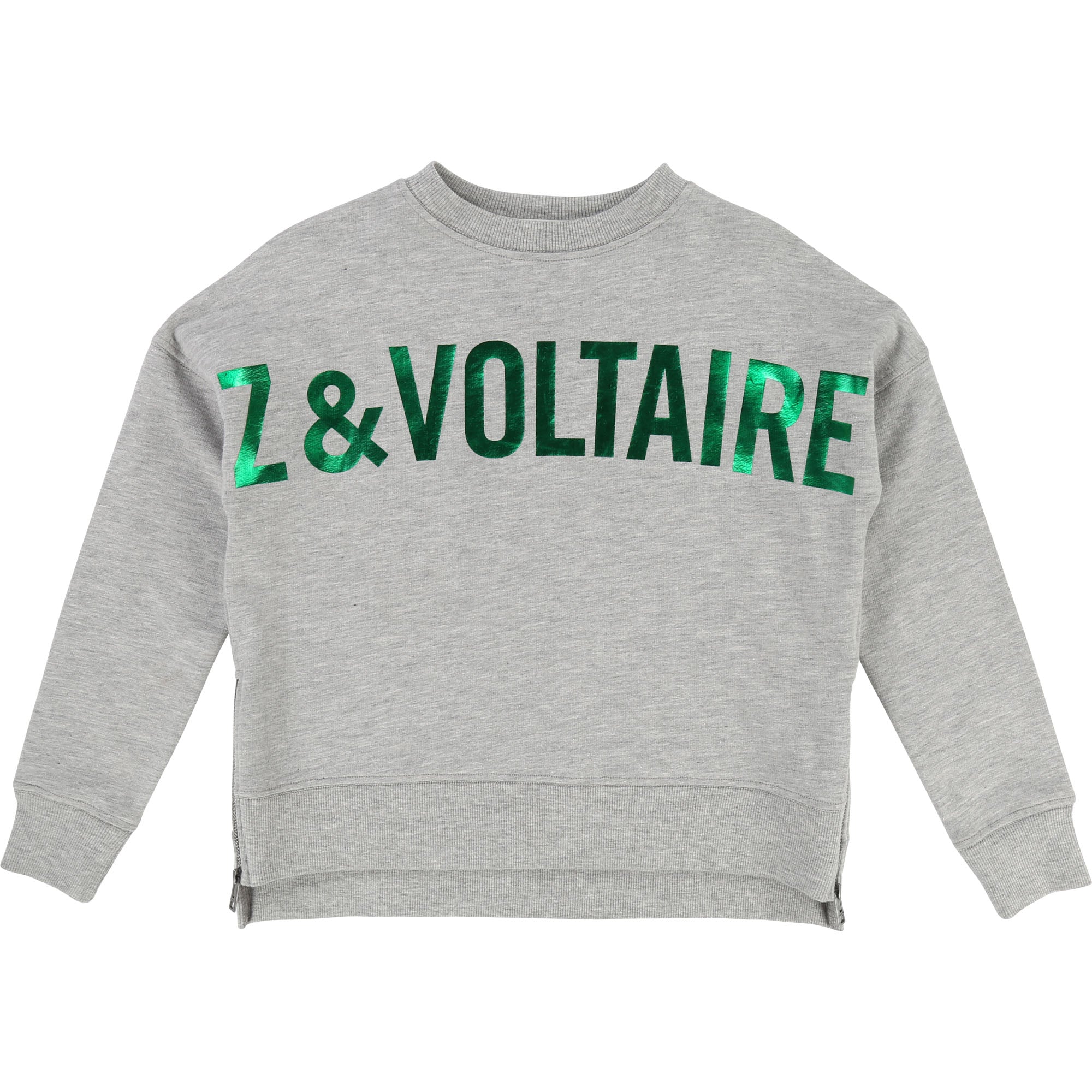 Girls Chinese Grey Logo Cotton Sweater