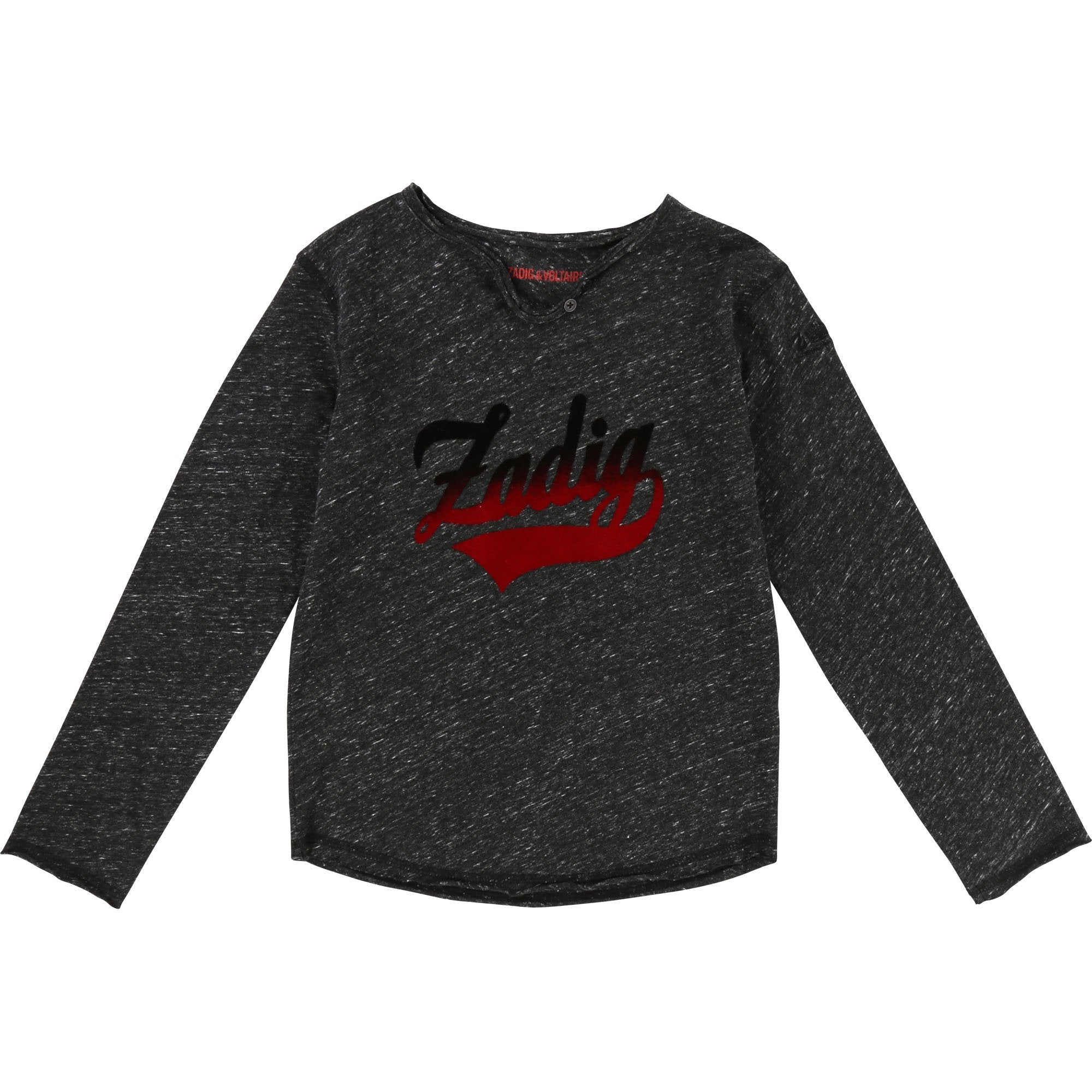 Girls Black Cotton T-shirt