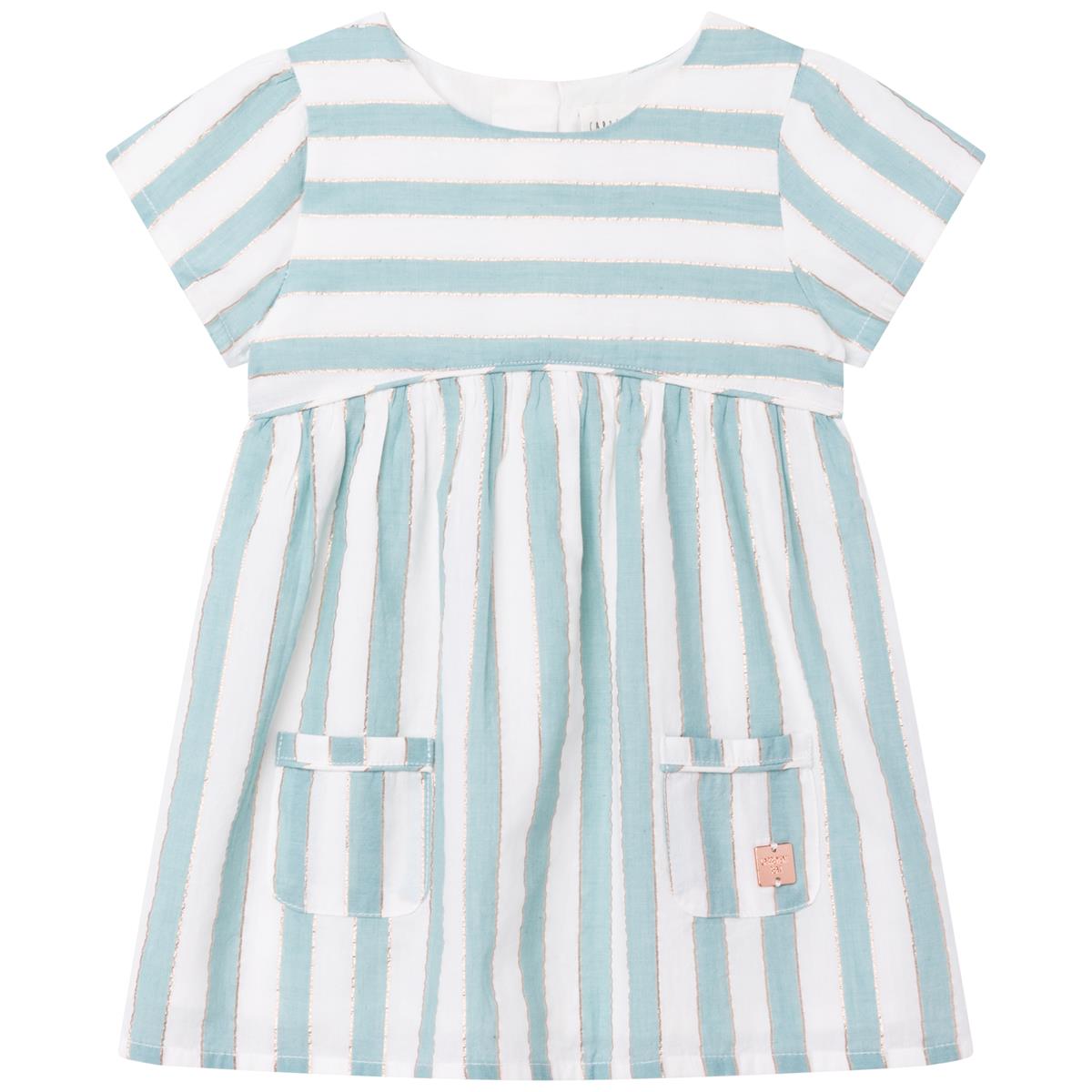 Baby Girls Blue Stripe Dress