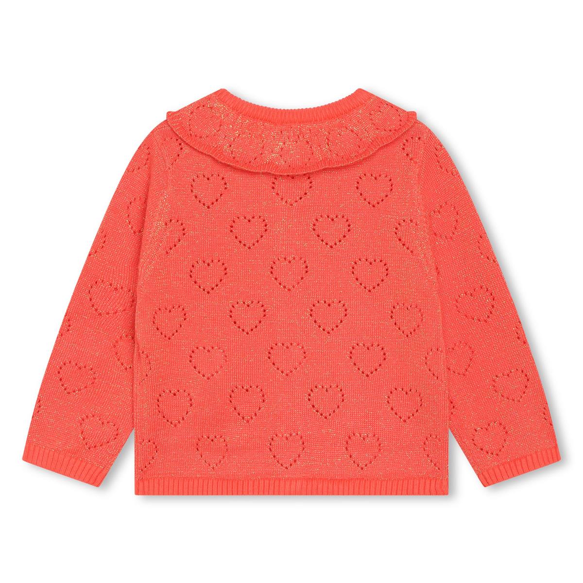 Girls Pink Heart Cardigan