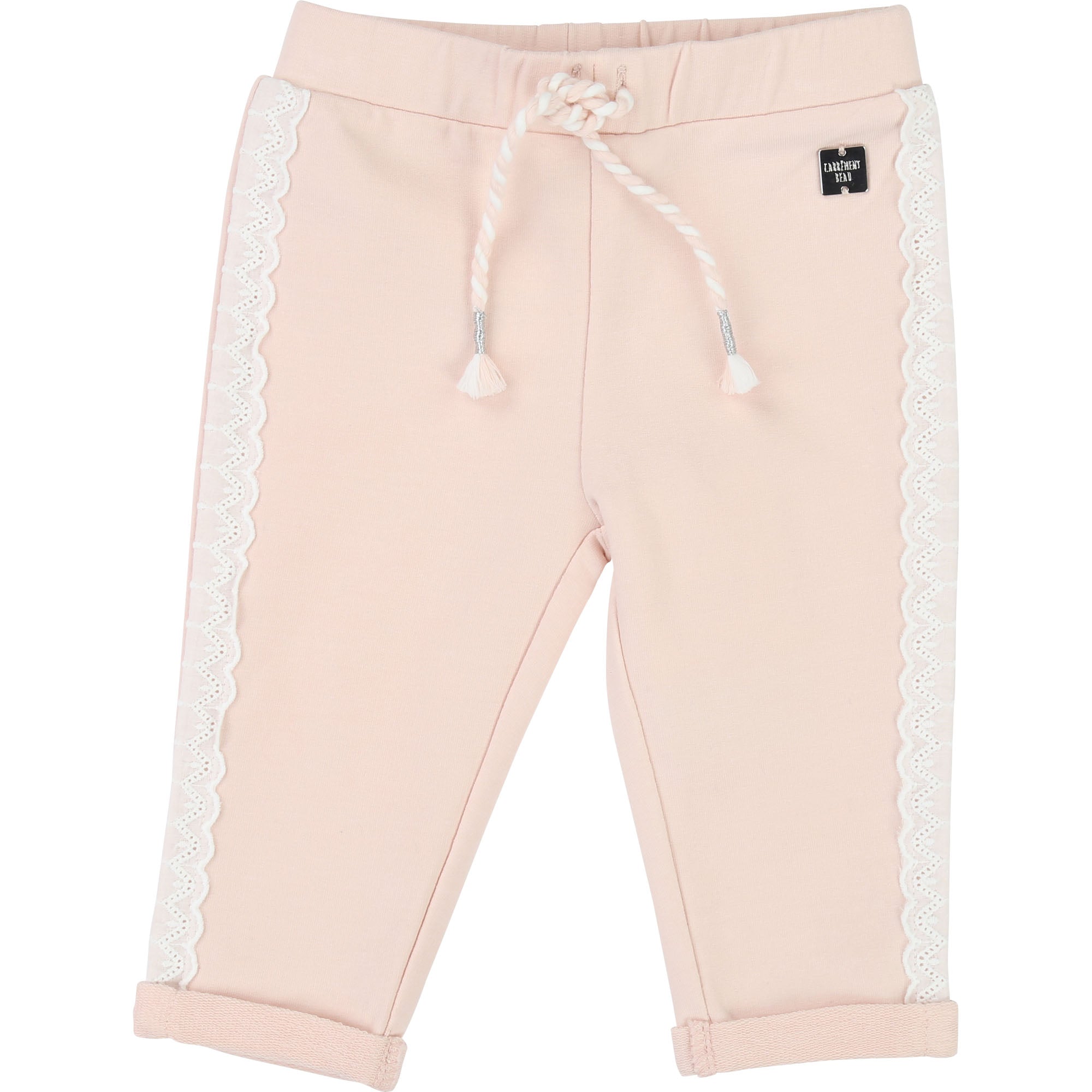 Baby Girls Light Pink Cotton Trousers