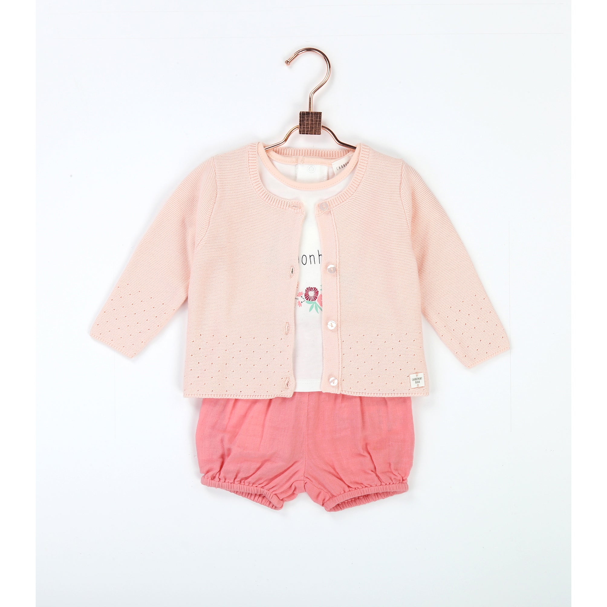 Baby Girls Pink Cotton Bloomers