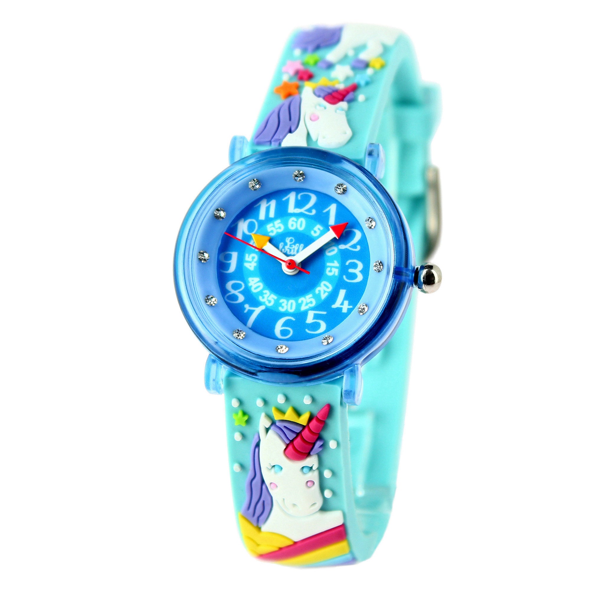 Girls Blue Unicorn Watch(6-9Y)