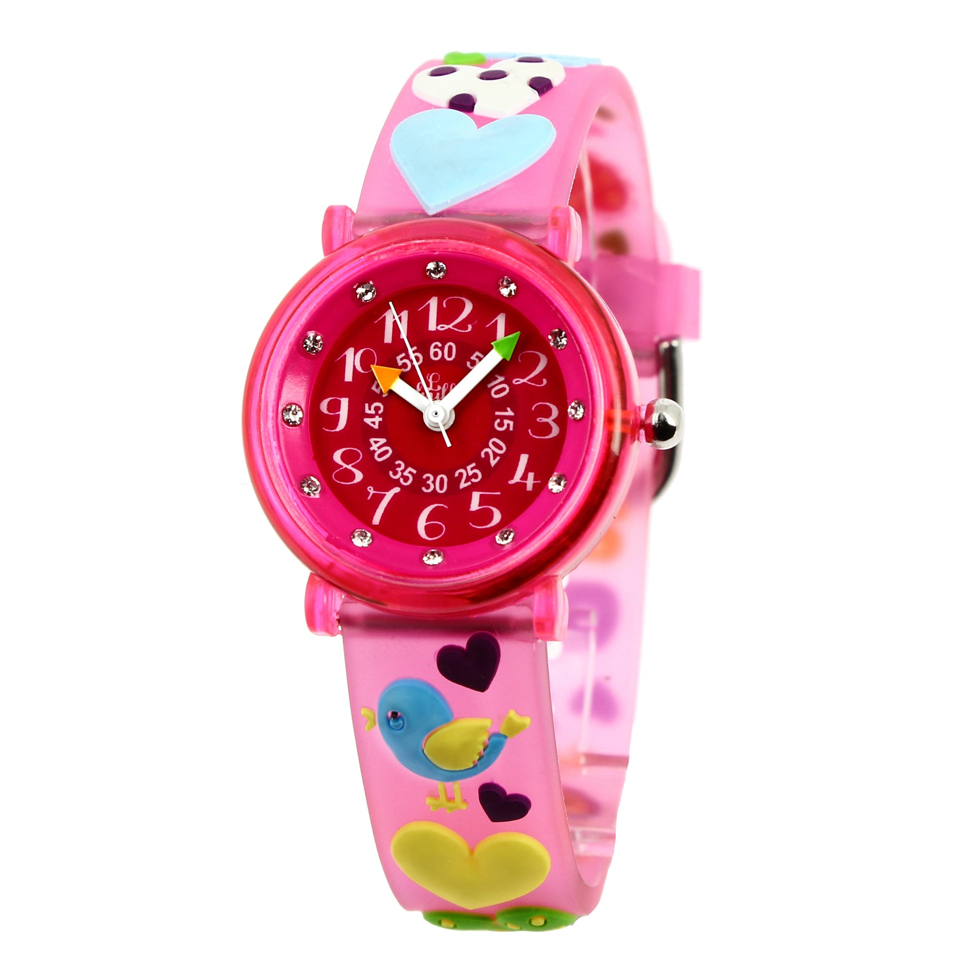 Girls Pink Love Watch(6-9Y)