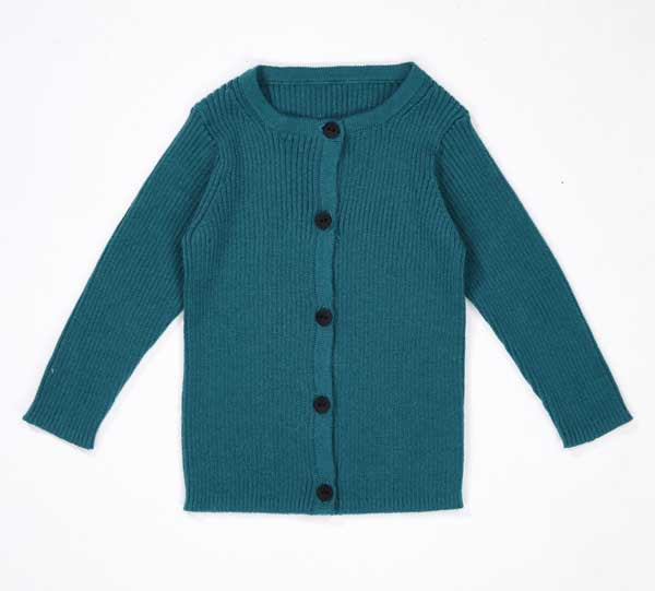 Baby Teal Cotton Cardigan