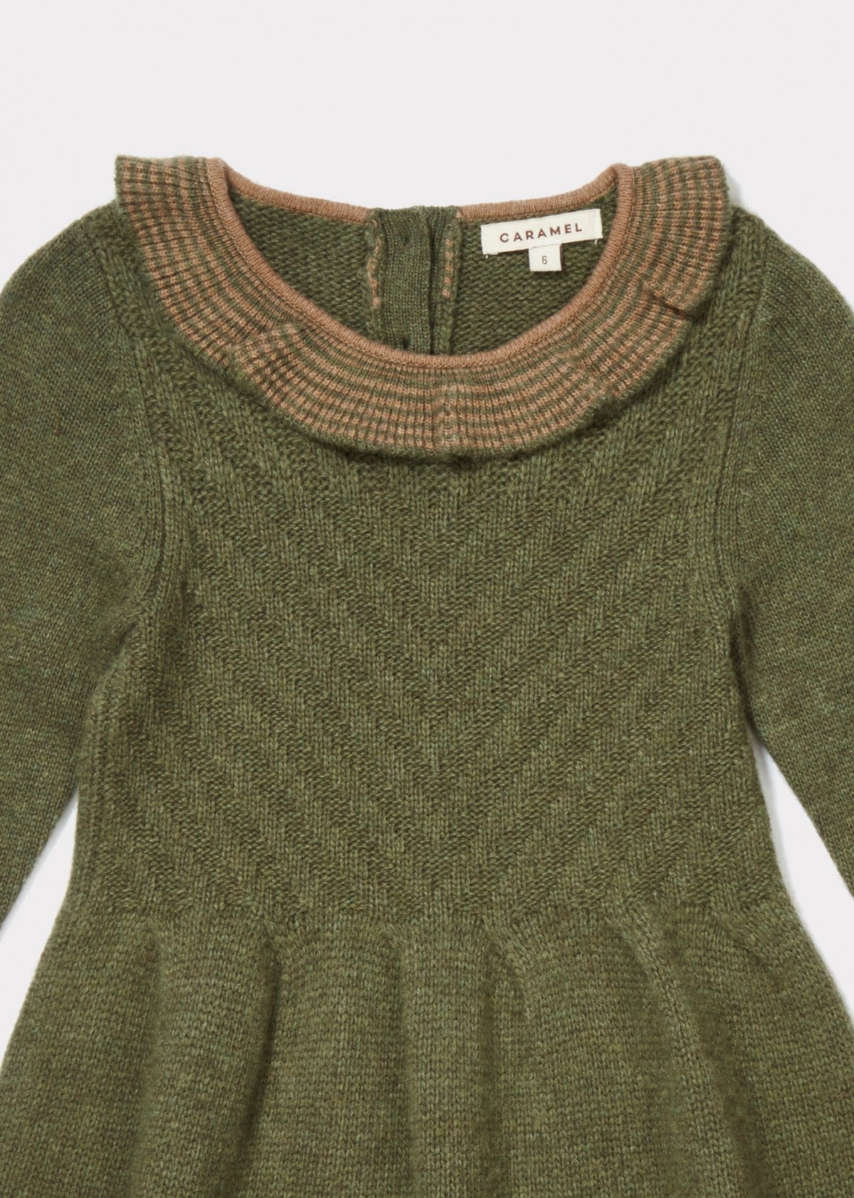 Girls Dark Green Knitted Dress