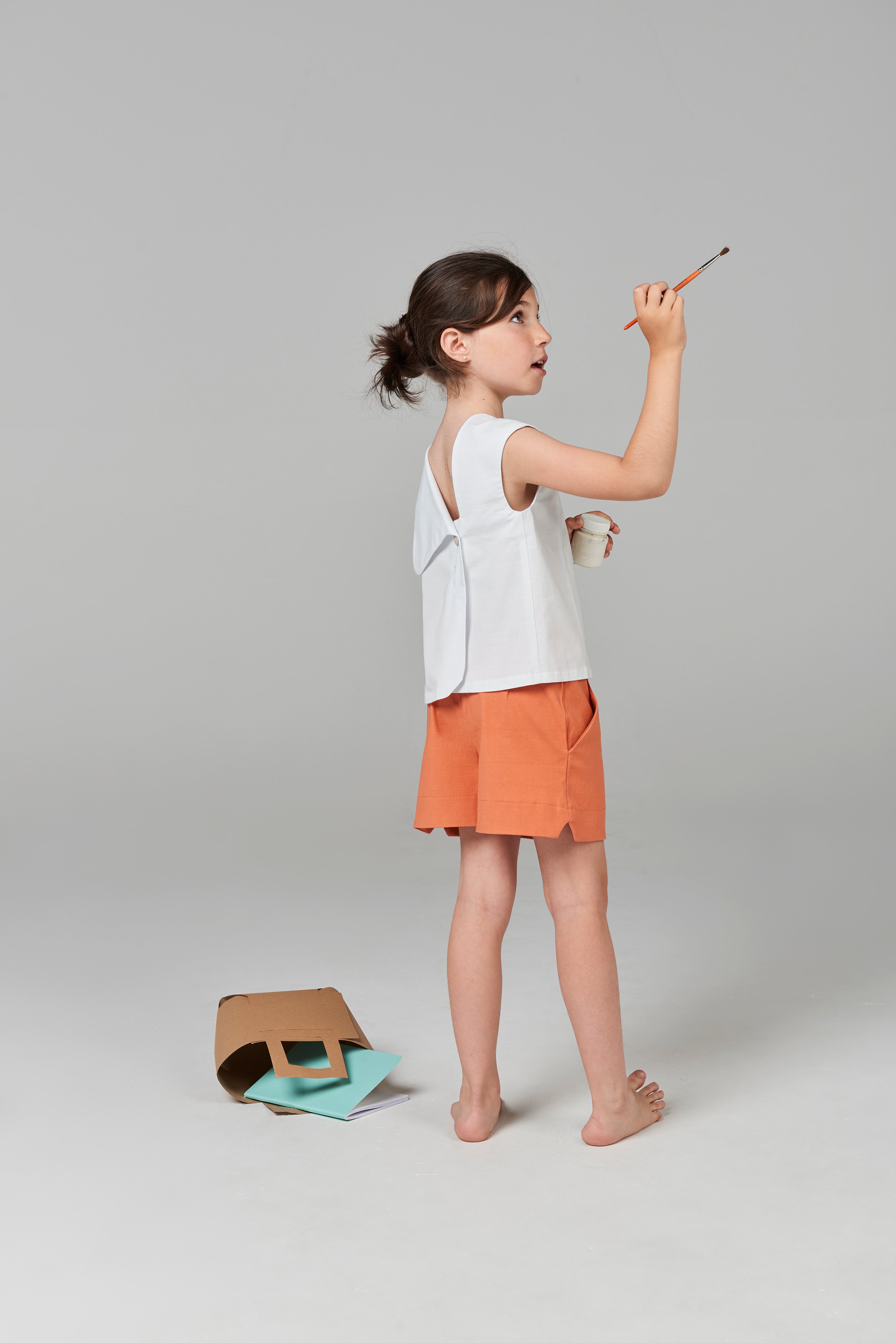 Girls Carnelian Red Bermuda Shorts