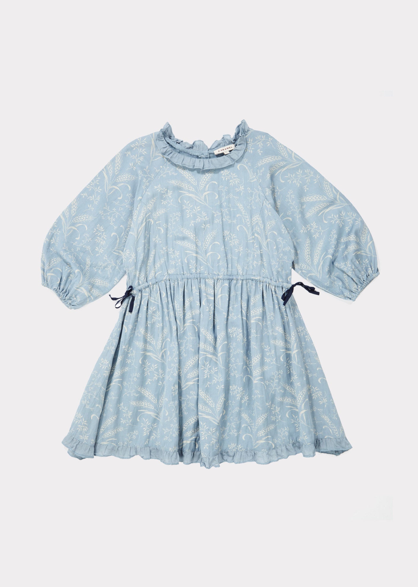 Girls Blue Printed Dress