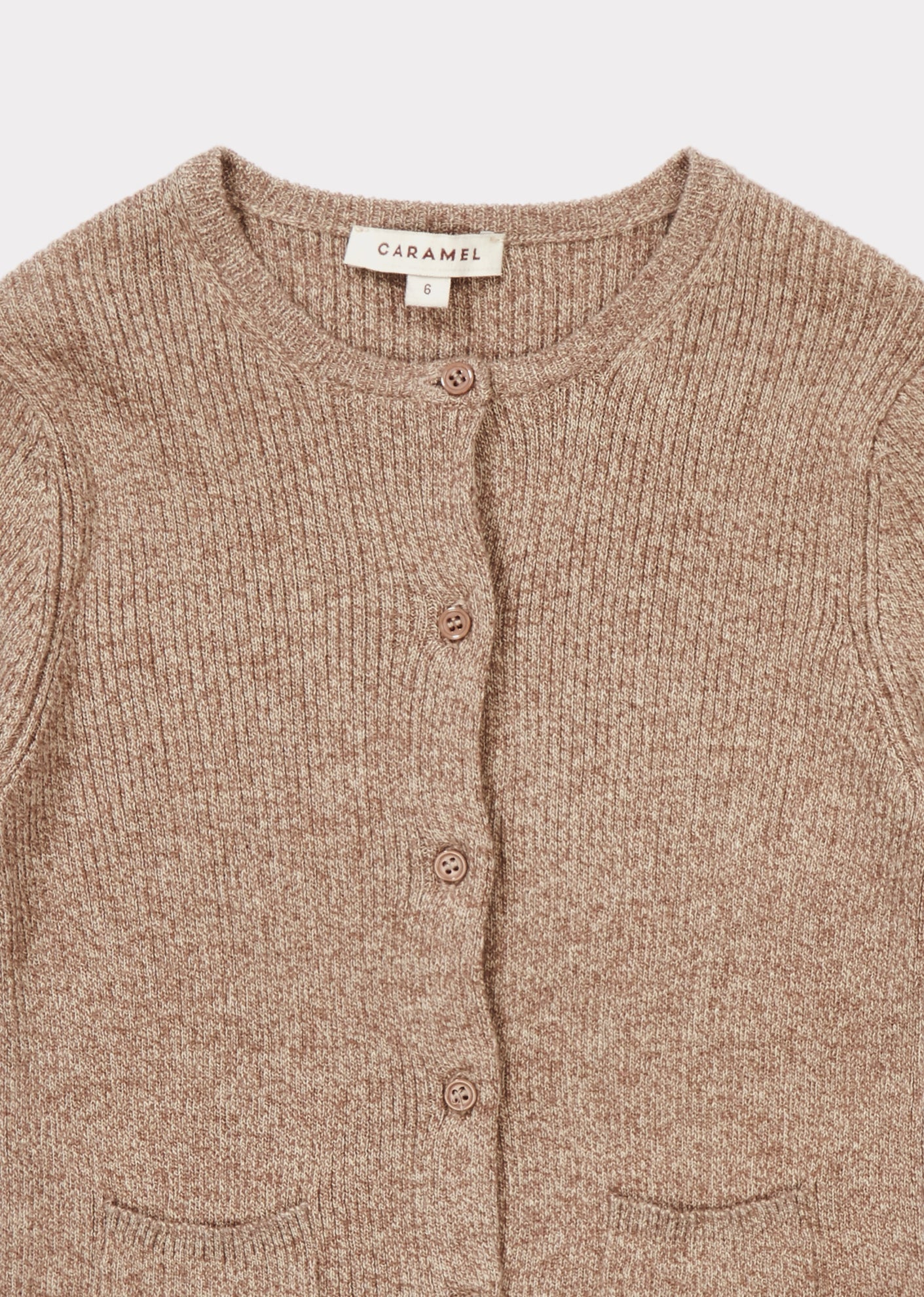 Girls Mocha Cotton Cardigan