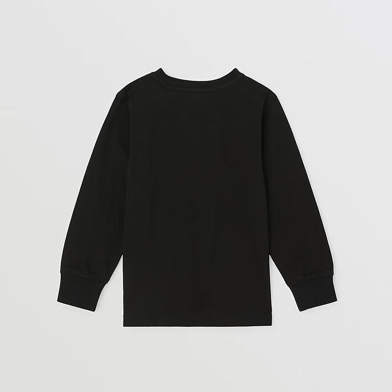 Boys & Girls Black Cotton T-Shirt