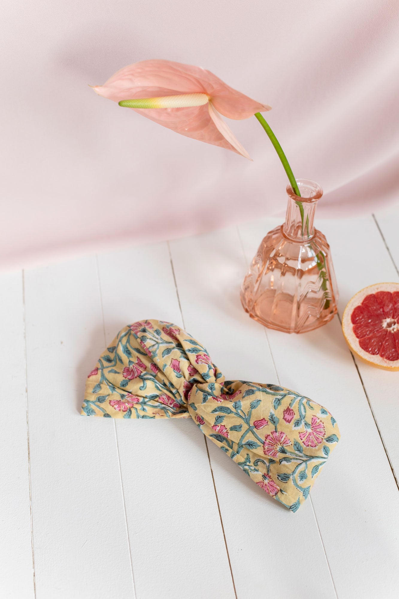Girls Lemon Flowers Cotton Headband