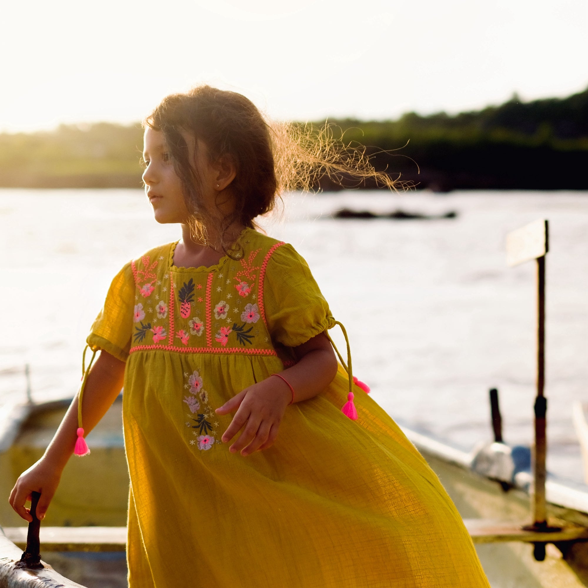 Girls Safran Cotton Dress