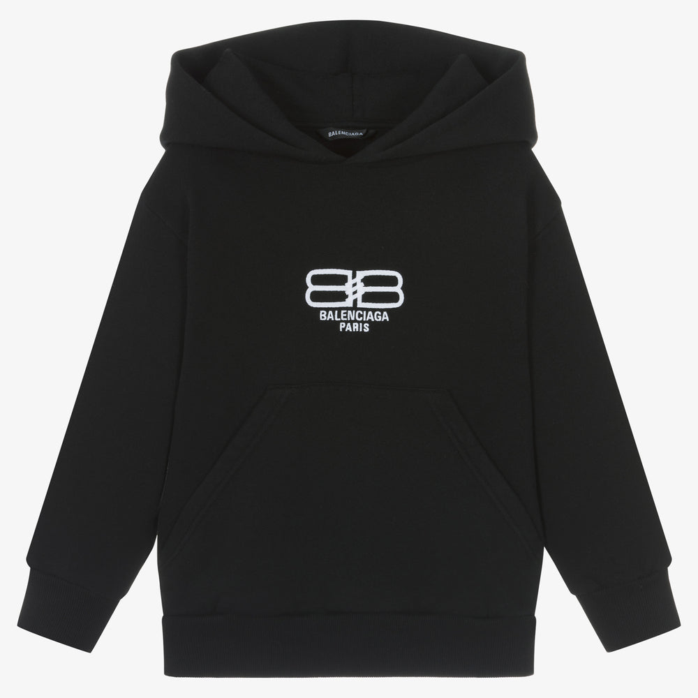 Boys & Girls Black Hooded Sweatshirt