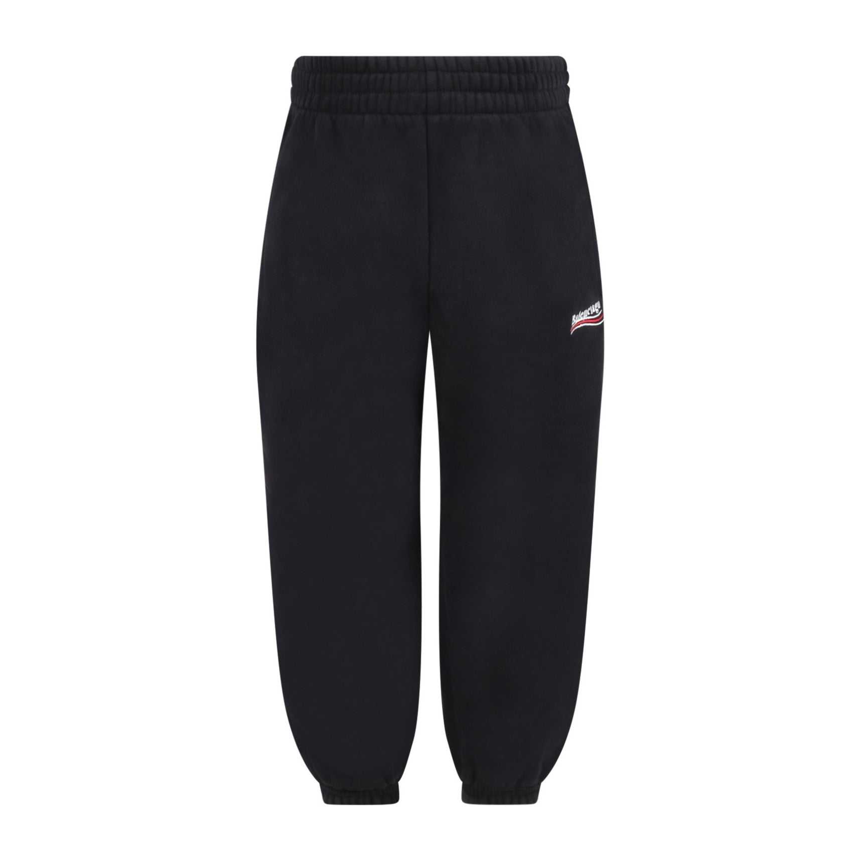 Boys & Girls Black Logo Cotton Trousers