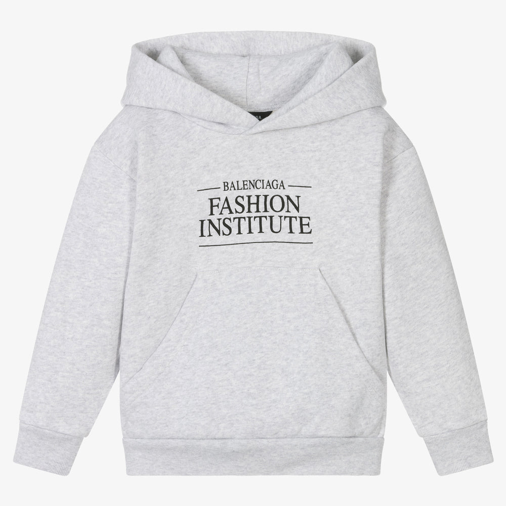Boys & Girls Grey Hooded Sweatshirt
