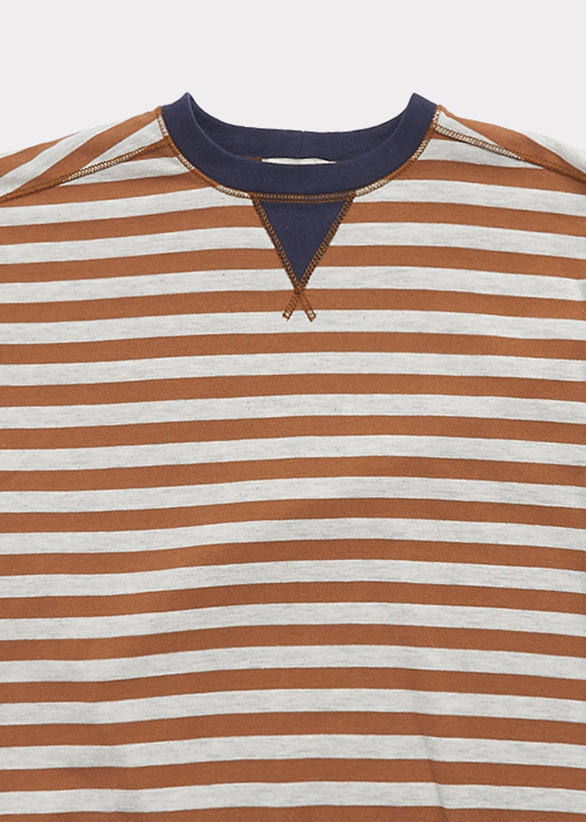 T-shirt rayé marron en coton pour garçon