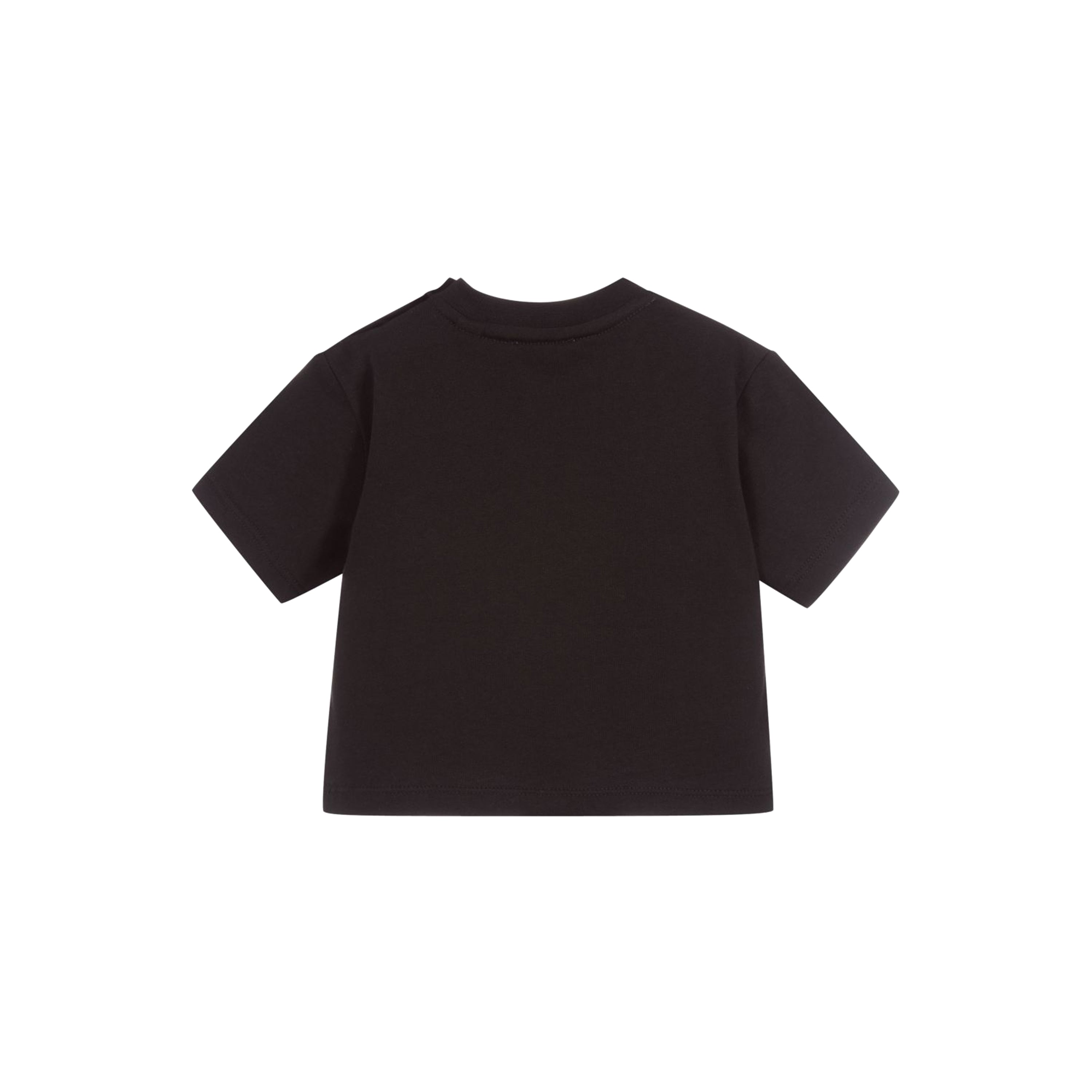 Baby Boys & Girls Black Logo Cotton T-Shirt