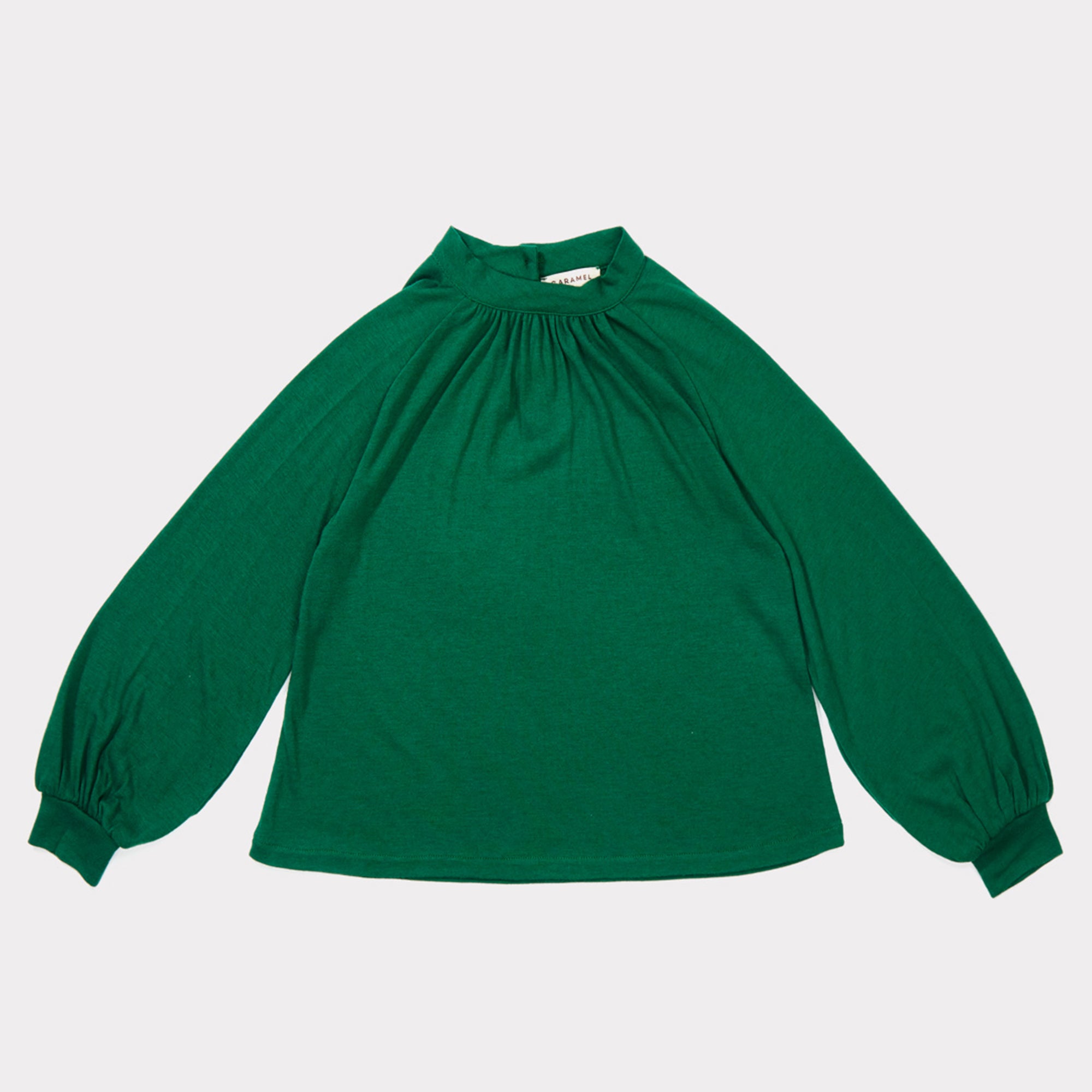 Girls Green Jersey Blouse