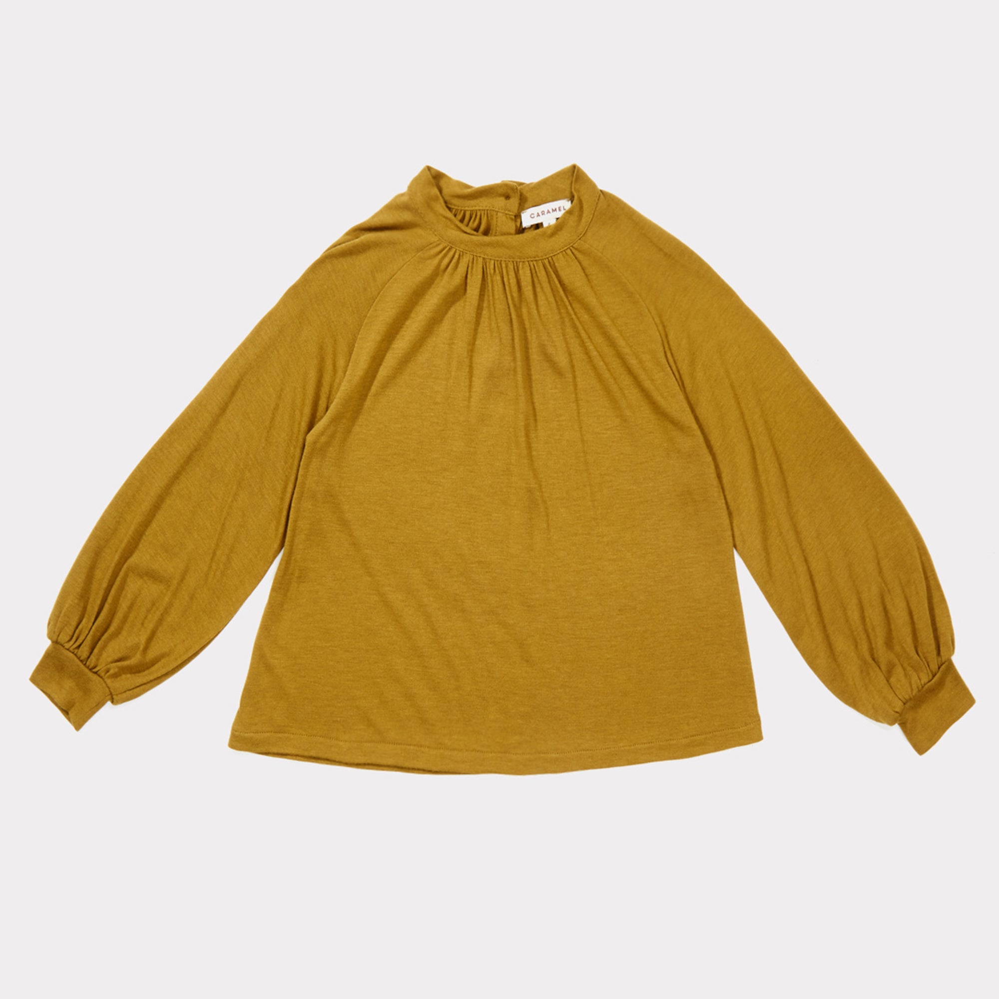 Girls Ocher Jersey Blouse
