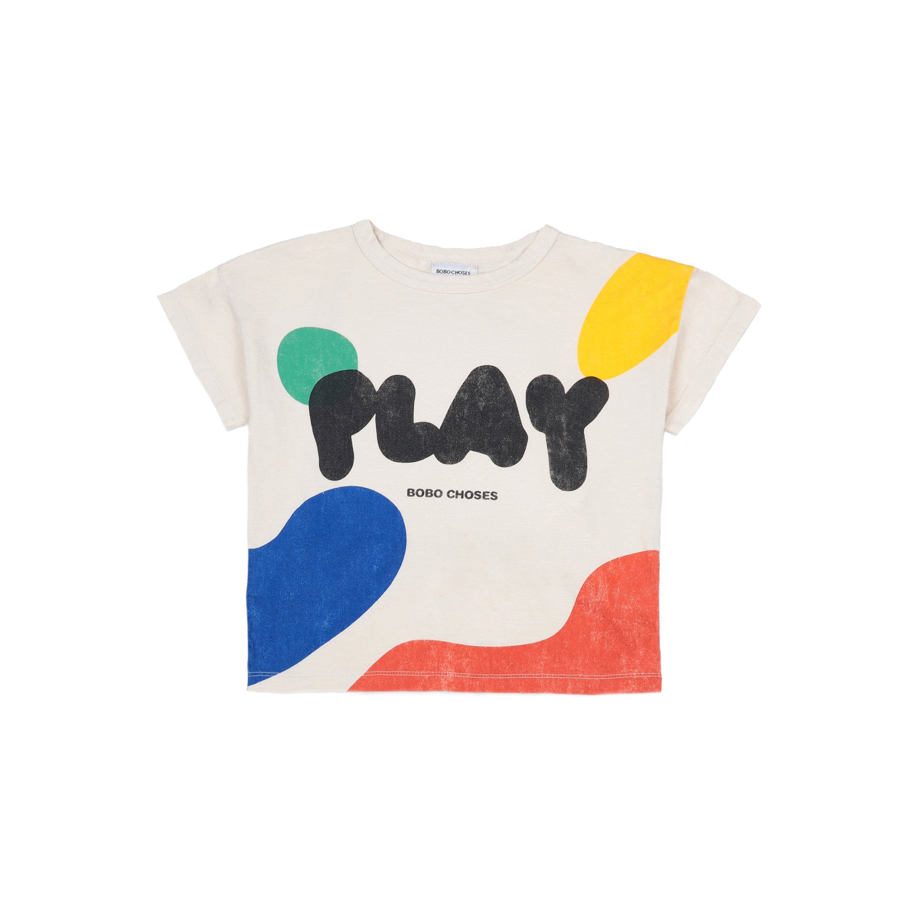 Girls White Play Cotton T-Shirt
