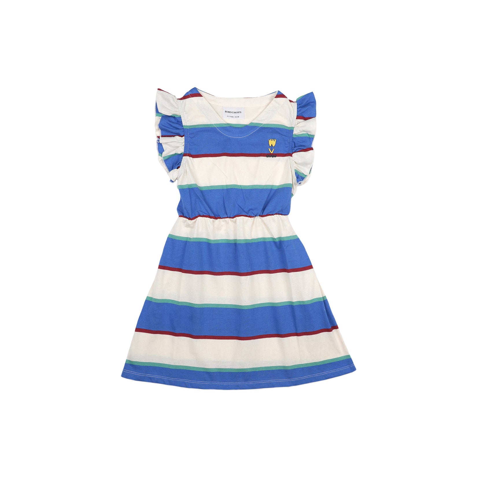 Girls Blue Stripes Cotton Dress