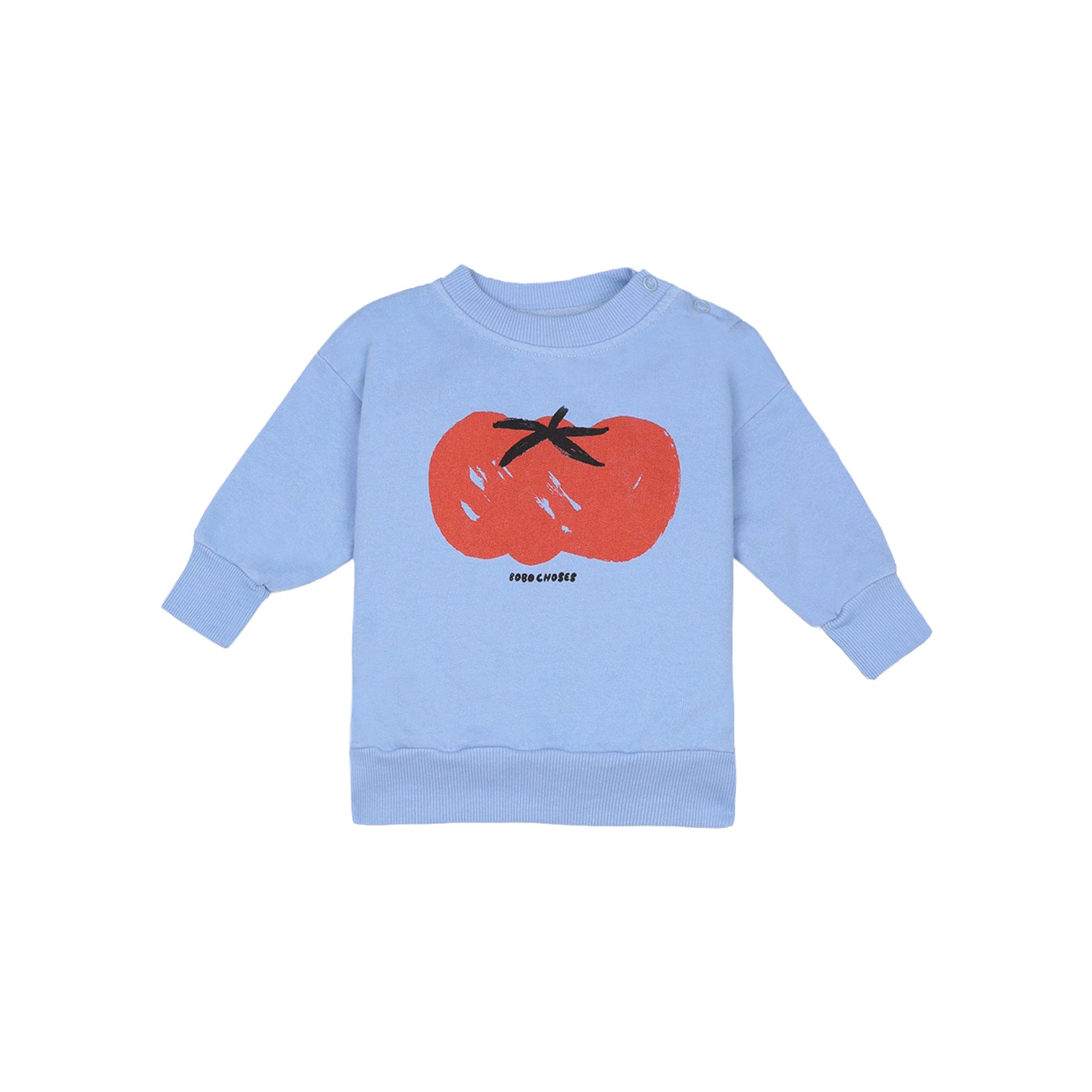 Baby Girls Blue Tomato Cotton Sweatshirt