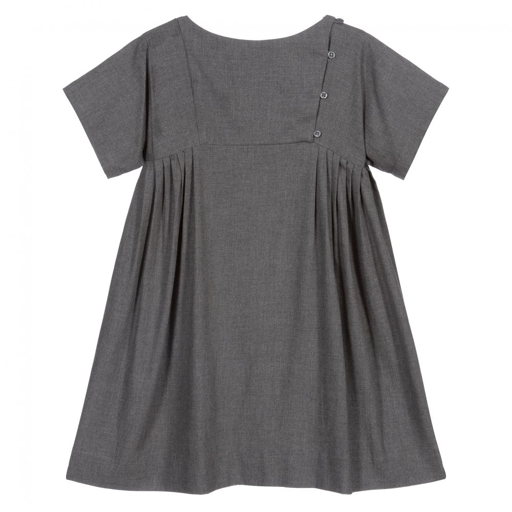 Girls Dark Grey Chine Dress