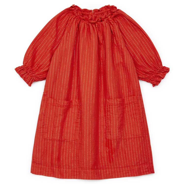 Girls Red Cotton Dress