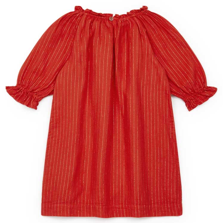 Girls Red Cotton Dress