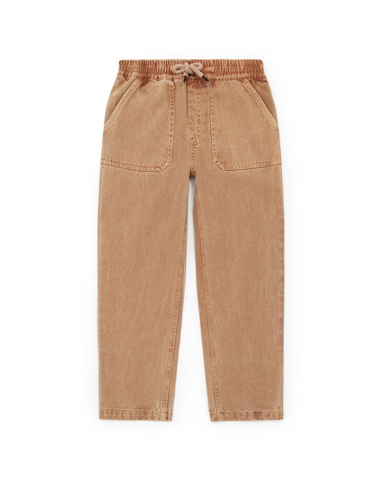 Boys & Girls Caramel Cotton Trousers