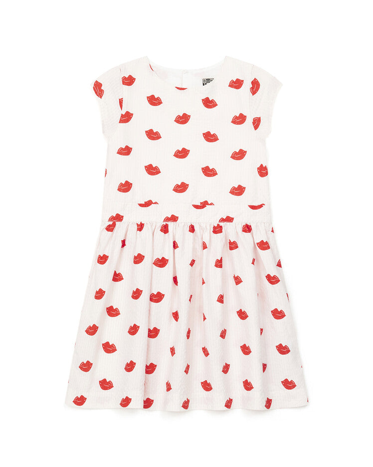 Girls White Cotton Dress