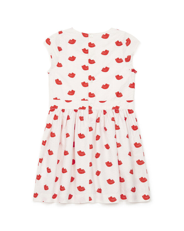 Girls White Cotton Dress
