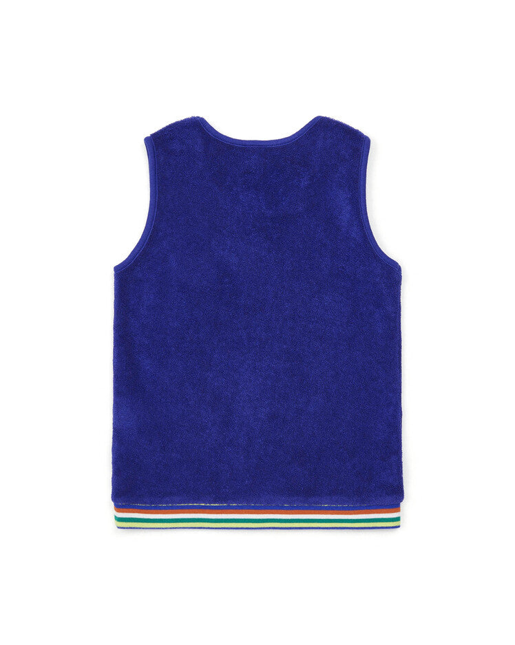 Boys & Girls Blue Cotton Vest