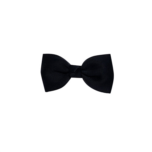 Girls Black Bow Hair Clip - 7cm